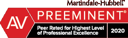 AV Preeminent Rating, Martindale-Hubbell AV Preeminent Peer Review Rating, Martindale-Hubbell