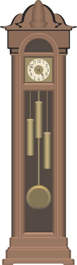 Floor Clock — Clock in Vector Drawing in Wilmington, NC