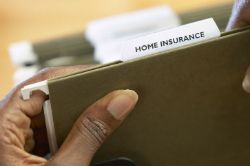home insurance tab on file folder