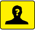 A silhouette of a man with a question mark on his face.