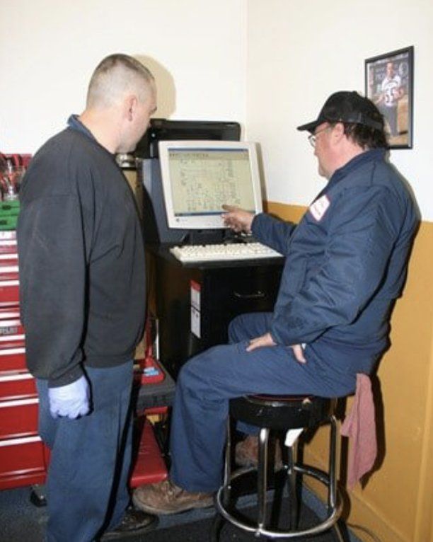 Employees at Computer