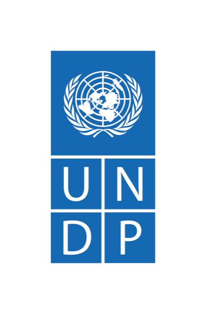 A blue and white logo for the united nations
