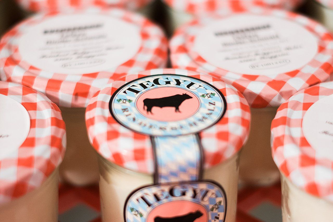 Wagyu Tegyu Rinderschmalz aus dem Hofladen Buchberghof Tegernsee in Bayern