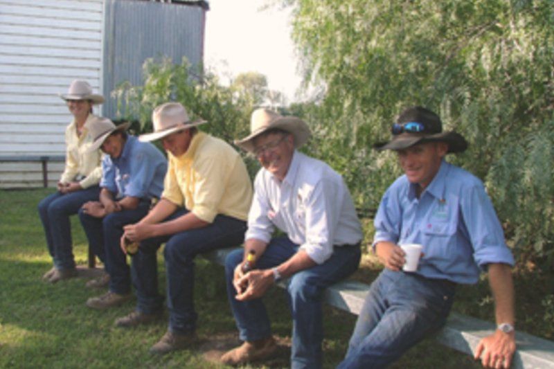 group of boys sitting