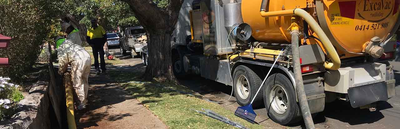 Call today for more information Excavac sucker truck on the job