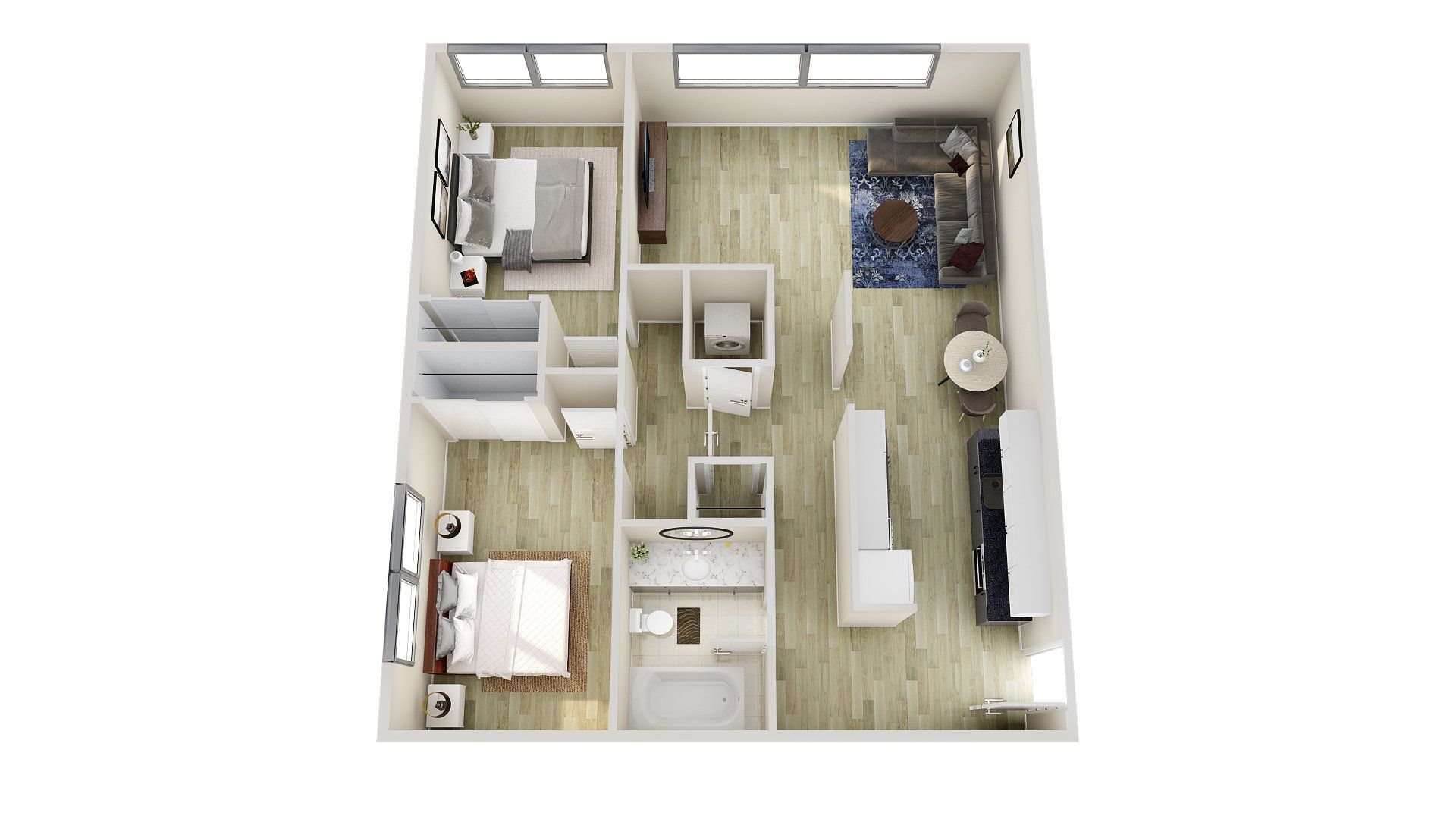 Two Bed One Bath A Floor Plan