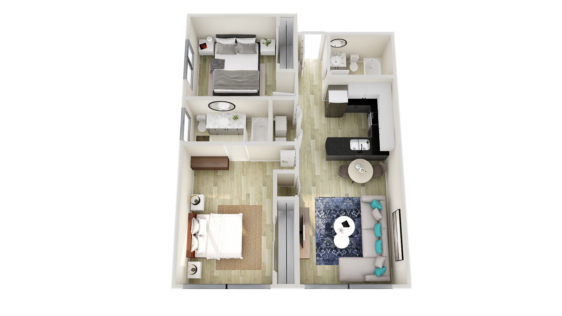 Two Bed Two Bath A Floor Plan