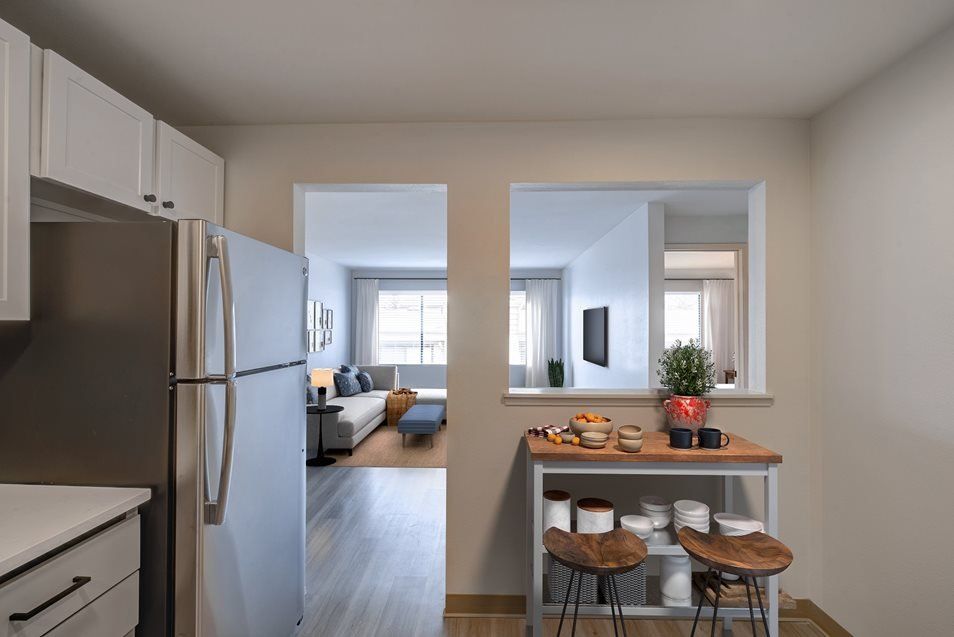 Living Area and Kitchen | NorthLink Apartments