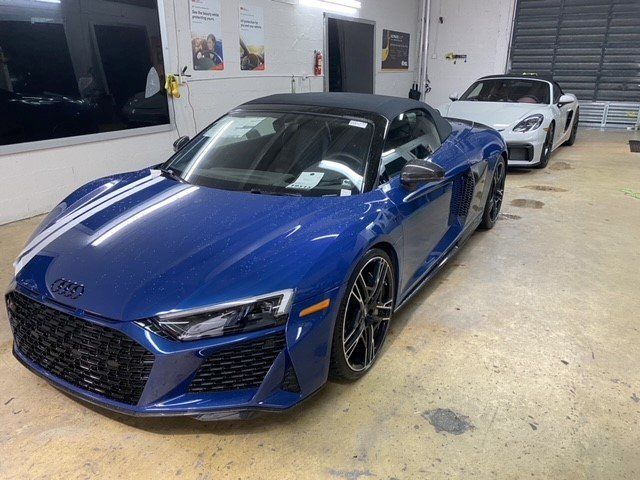 Blue And White Sports Car — Miami, FL — Solar Tint, Inc.