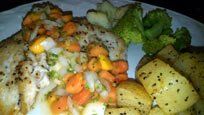 Caribbean Coconut Encrusted Fish Coconut Encrusted Fish, Caribbean with options Chicken, Shrimp