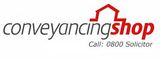 The conveyancing shop logo is red and white and has a house on it.