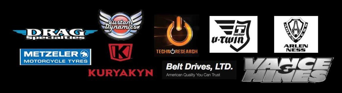 A black background with a bunch of logos on it