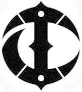 A black and white image of a letter i in a circle.