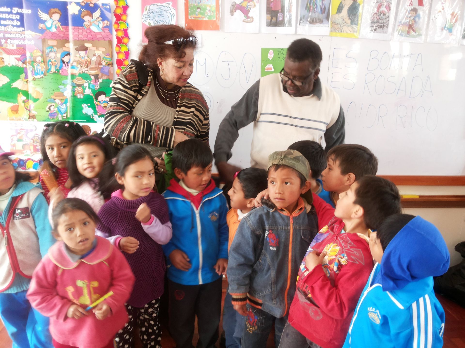 Tourists Visiting an Orphanage