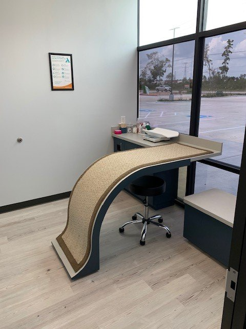 Cat-friendly exam table