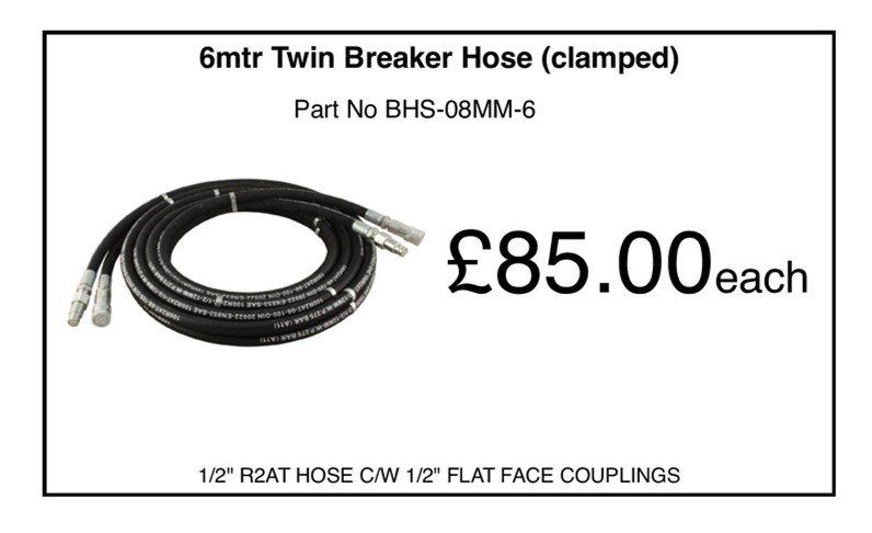 6mtr Twin Breaker Hose BHS-08MM-6