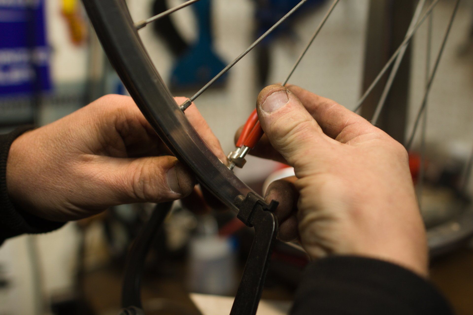 Spoke tightening in Manchester