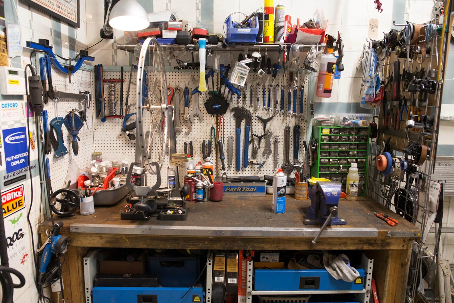 The workshop at That Tiny Bike Shop