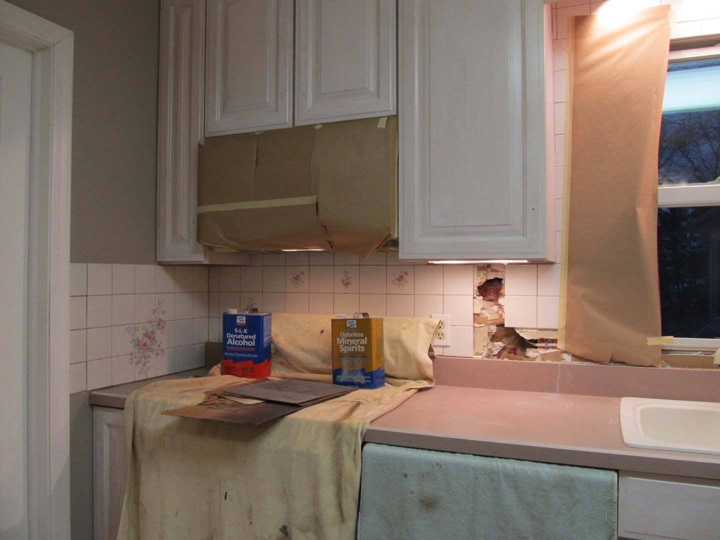 Stove and Exhaust Covered During Repair — The Tri-State Area — Carriage House II In-Home Restorations