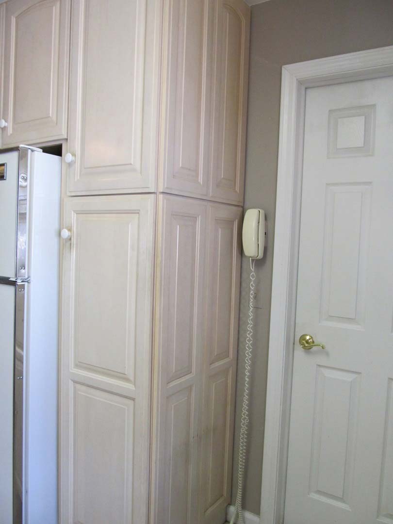 Corner Pickled Maple Cabinets — The Tri-State Area — Carriage House II In-Home Restorations