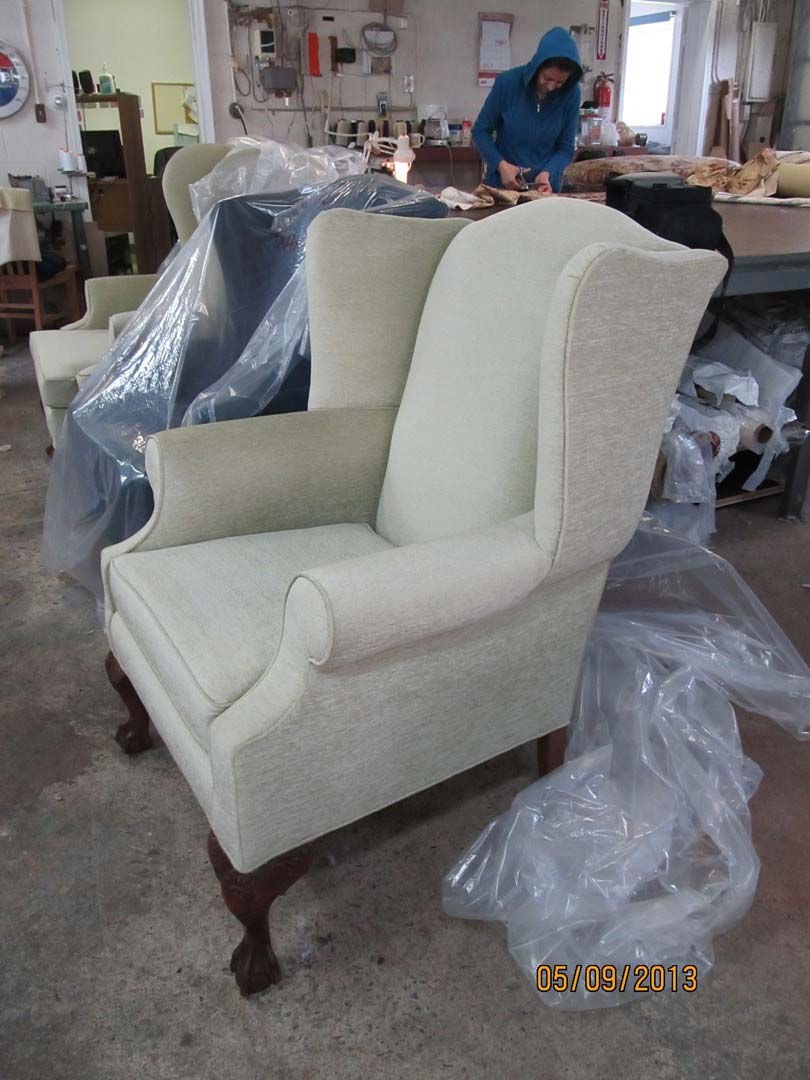 Clean Wing Back Chair — The Tri-State Area — Carriage House II In-Home Restorations