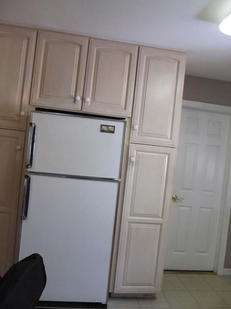 Pickled Maple Cabinets and Fridge — The Tri-State Area — Carriage House II In-Home Restorations