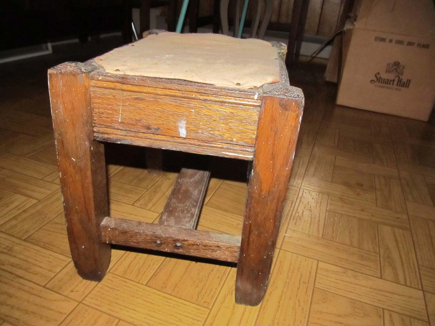 Vintage Wooden Footstool — The Tri-State Area — Carriage House II In-Home Restorations