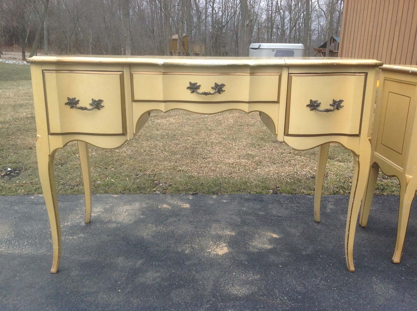 Bedroom Desk Before Refinish — The Tri-State Area — Carriage House II In-Home Restorations