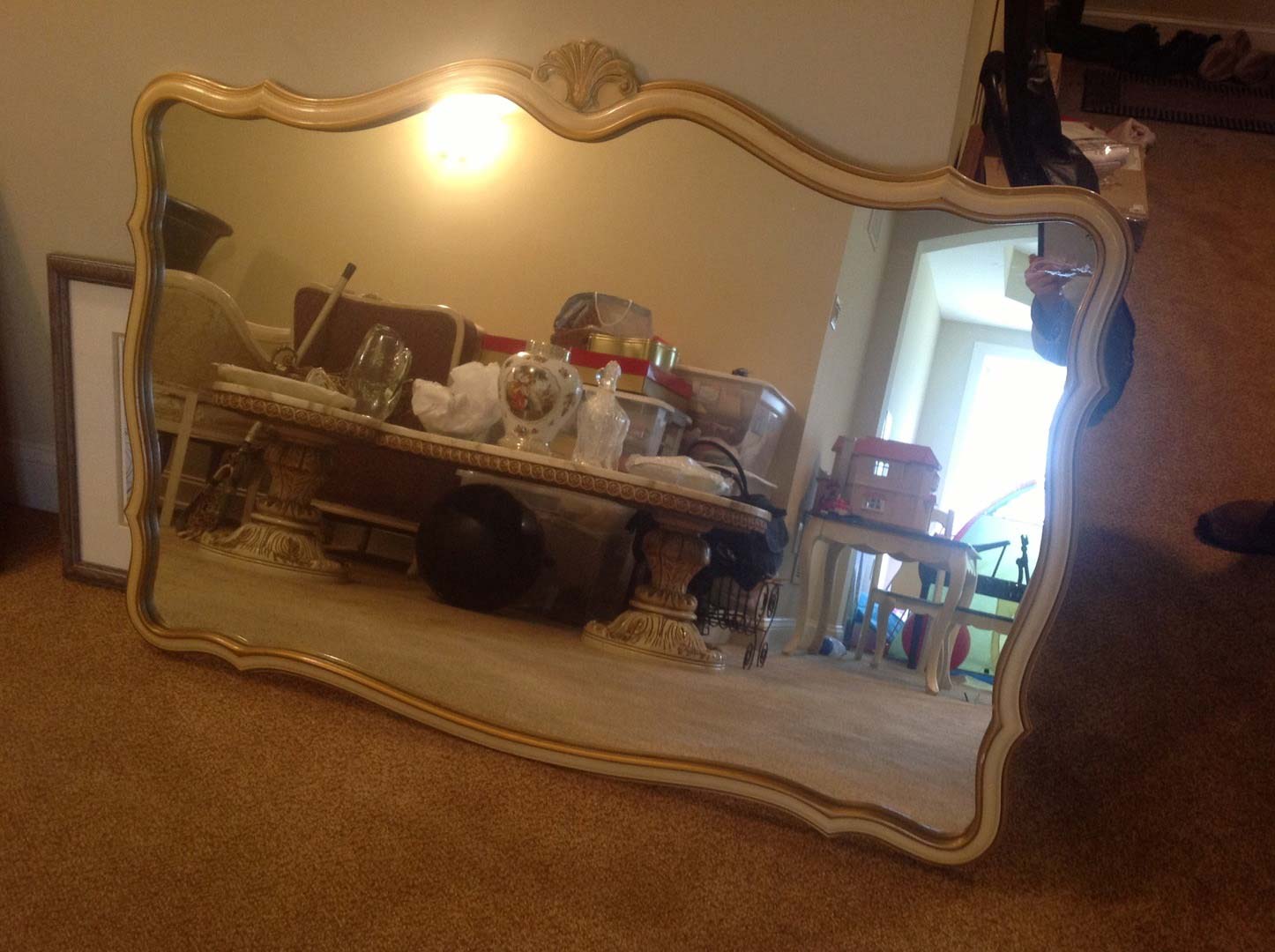 Bedroom Mirror Before Refinish — The Tri-State Area — Carriage House II In-Home Restorations