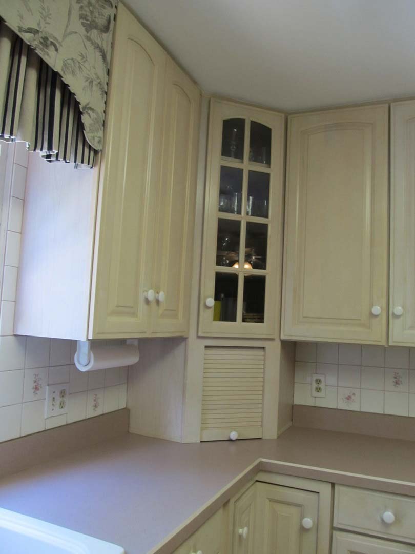 Pickled Maple Counter Cabinet — The Tri-State Area — Carriage House II In-Home Restorations