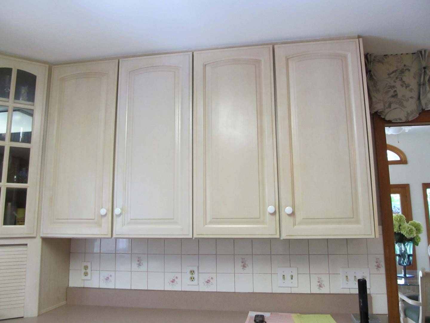 Pickled Maple Overhead Cabinets — The Tri-State Area — Carriage House II In-Home Restorations