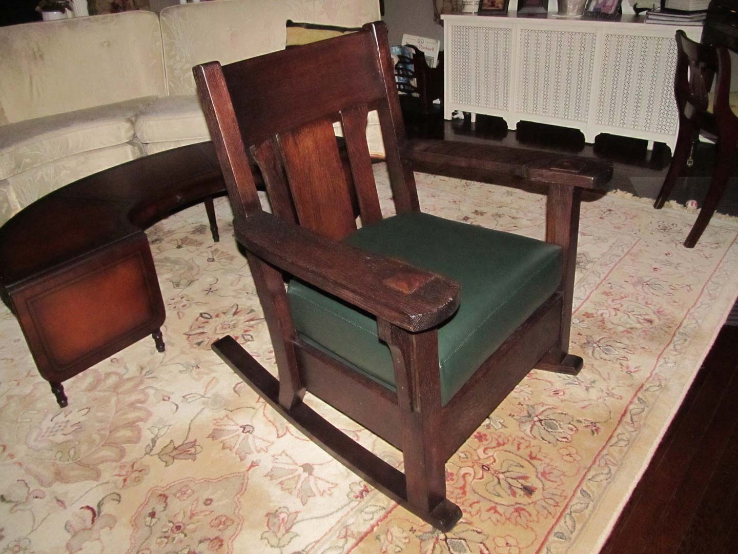 Antique Mission Rocker Chair Restored — The Tri-State Area — Carriage House II In-Home Restorations