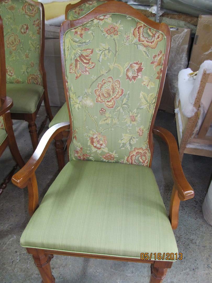 Caned-Back Chair Upholstered — The Tri-State Area — Carriage House II In-Home Restorations