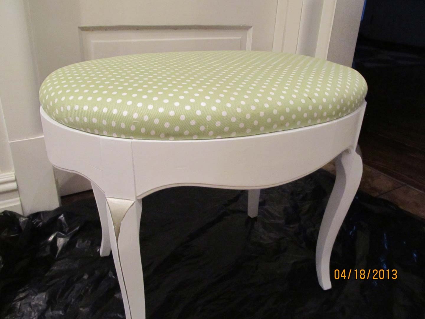 Bedroom Stool After Refinish — The Tri-State Area — Carriage House II In-Home Restorations
