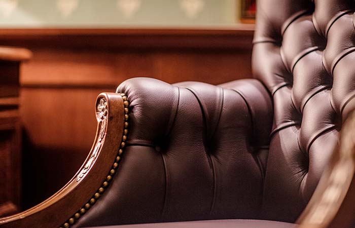 Upholstered Leather Seat — The Tri-State Area — Carriage House II In-Home Restorations