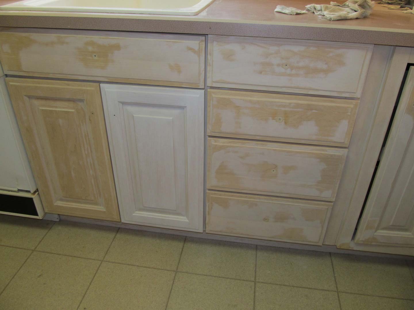 Pickled Maple Cabinet Stripped — The Tri-State Area — Carriage House II In-Home Restorations