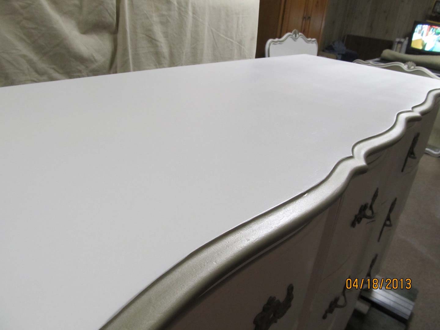 Bedroom Dresser Surface After Refinish — The Tri-State Area — Carriage House II In-Home Restorations