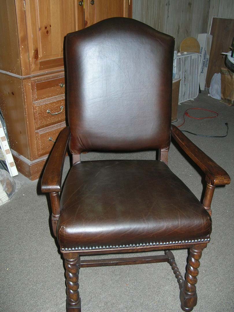 Leather Chair Restored — The Tri-State Area — Carriage House II In-Home Restorations
