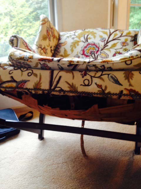 Chair Broken Webbing — The Tri-State Area — Carriage House II In-Home Restorations
