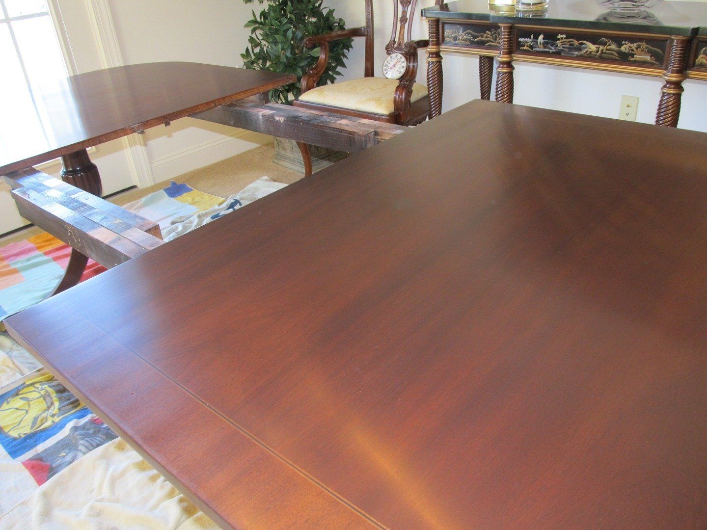 Restored Dining Room Tabletop — The Tri-State Area — Carriage House II In-Home Restorations