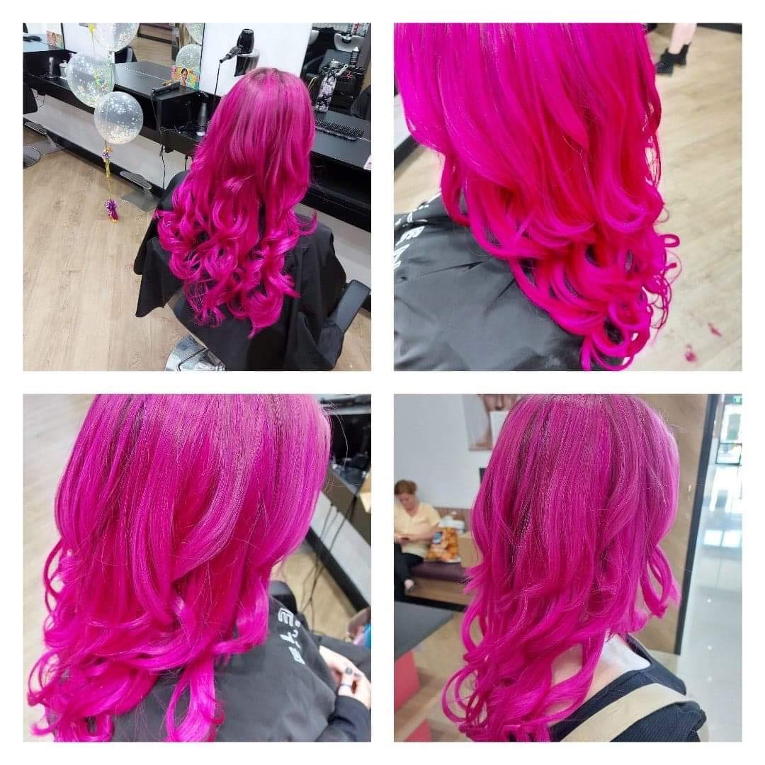 Pink Hair Colour — Hair Salon in Vincentia, NSW