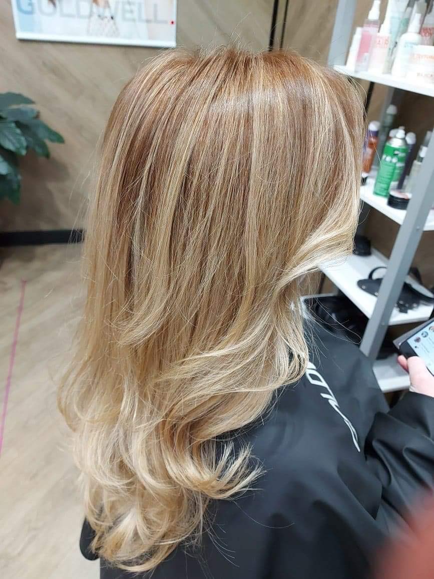 Long Blonde Curly Wave Hair - Hair Salon in Vincentia, NSW