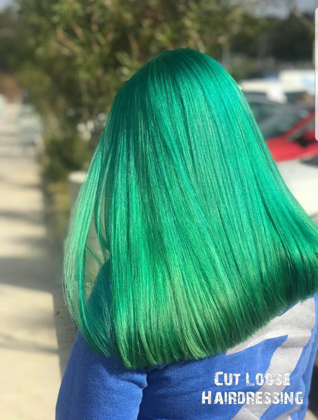 Long Neon Green Hair - Hair Salon in Vincentia, NSW