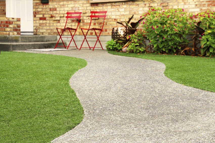 Domestic artificial grass installation