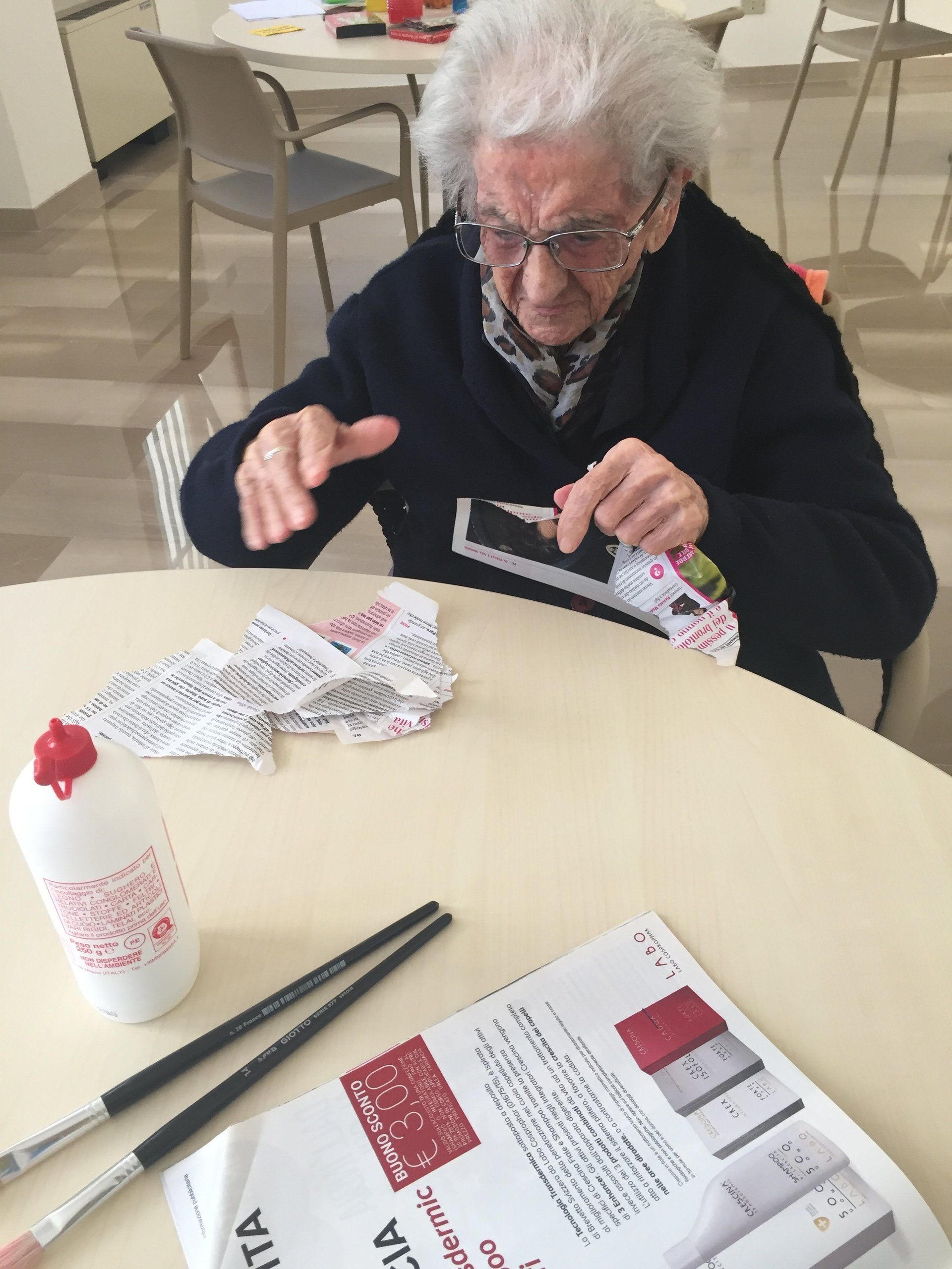 attività di ludico in casa di riposo