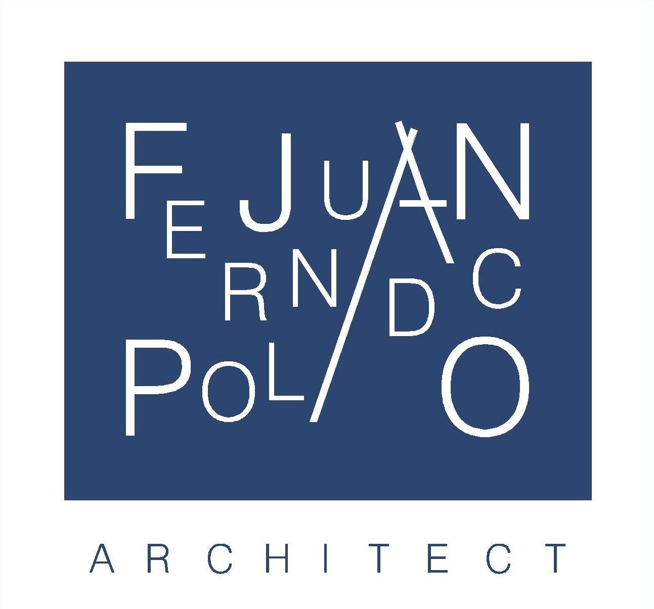 Logo on a blue square with the text