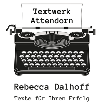 Schreibmaschine mit Blatt, auf dem Textwerk Attendorn aufgedruckt ist