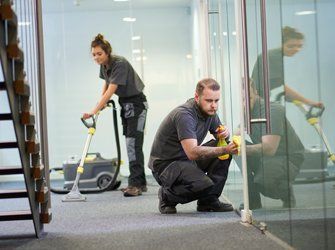 Cleaners on Office — Chico, CA — Sanitorial Janitorial Service Cleaners on Office — Chico, CA — Sanitorial Janitorial Service