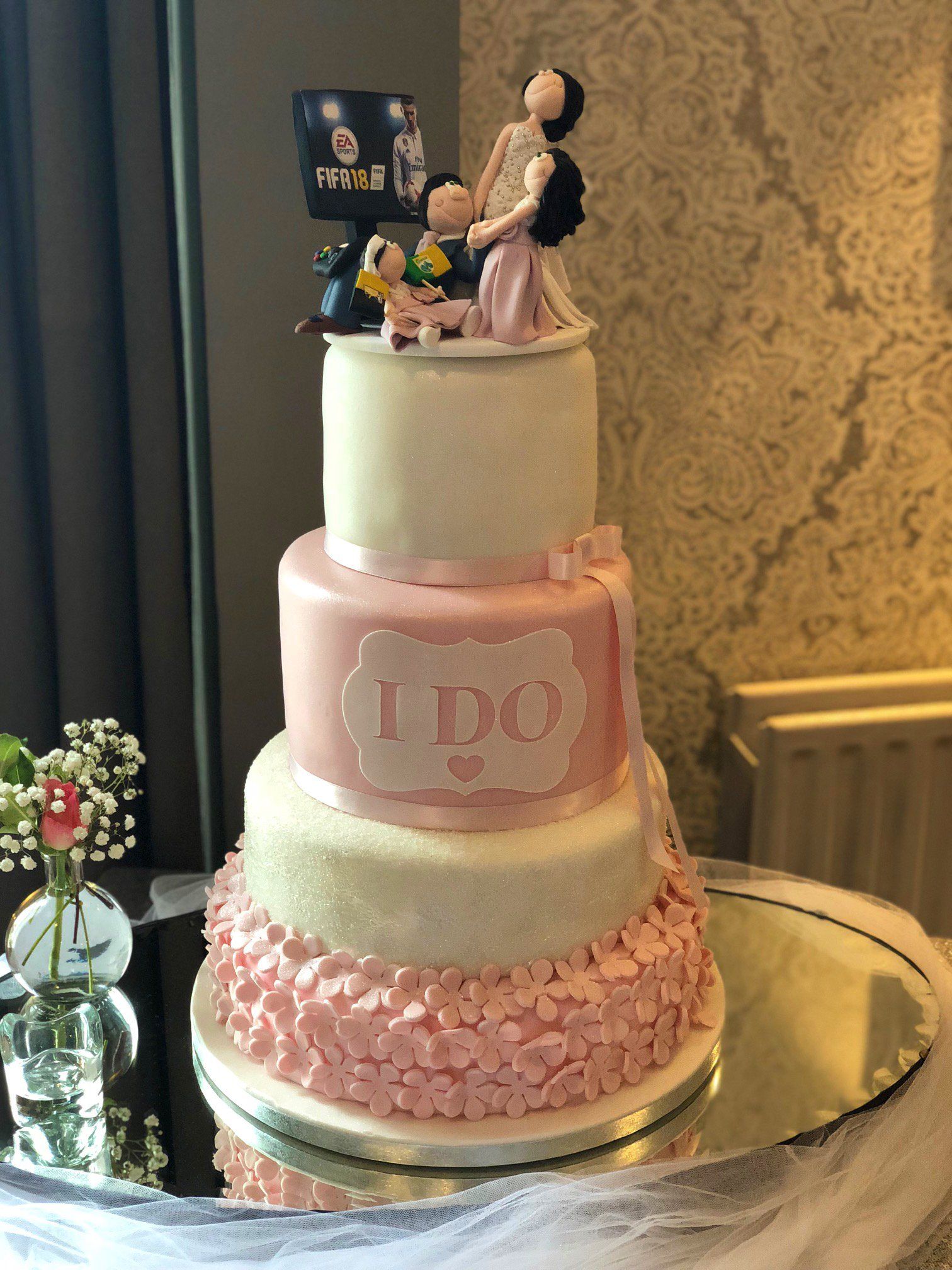 Pink Wedding Cake