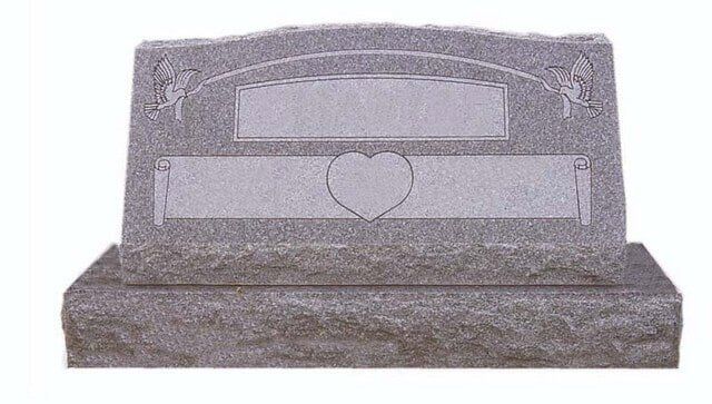Slant with heart design — Headstones in Media, PA